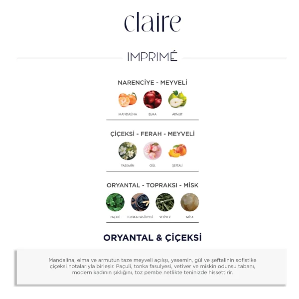 Imprime Claire EDP 50 ml Kadın Parfüm - Görsel 5