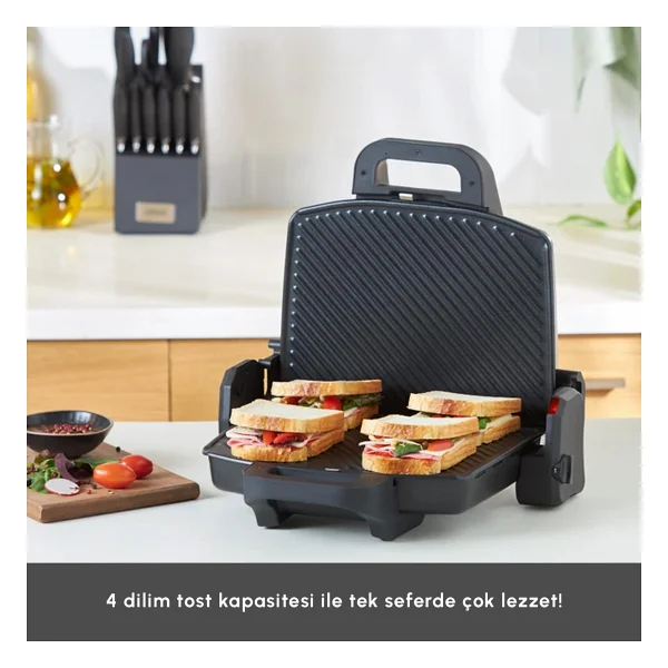 Emsan Future Essential Matte Black 1800 W Tost Makinesi - Görsel 3