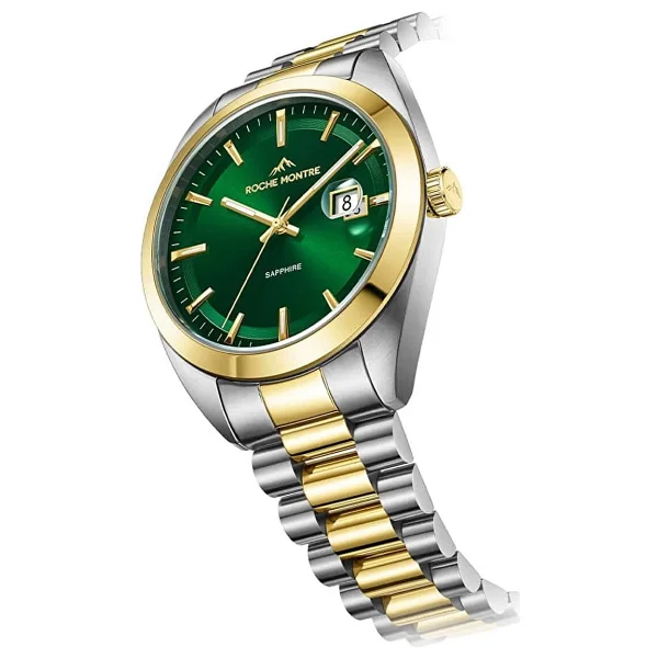 Roche Montre RMG6003-06 Altın-Yeşil Erkek Kol Saati - Görsel 5