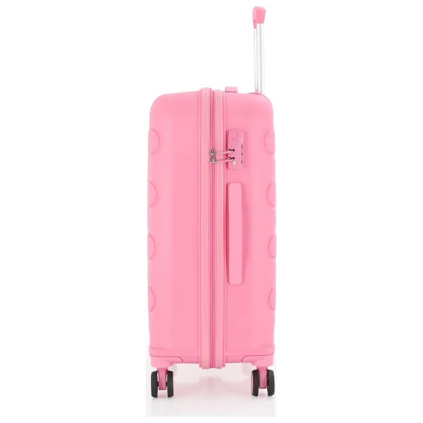 Mçs V376 Polipropilen Pembe Kabin + Orta + Büyük Boy 3'lü Valiz Seti - Görsel 6