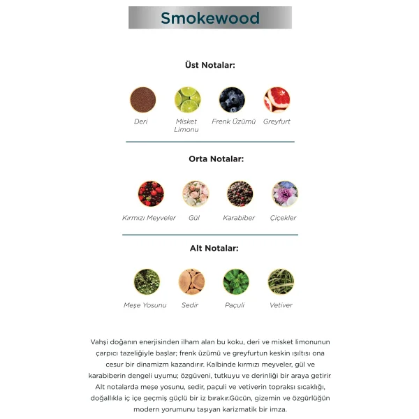 Aryene Smokewood Debut Extrait de Parfum 50 ml Erkek Parfüm - Görsel 5