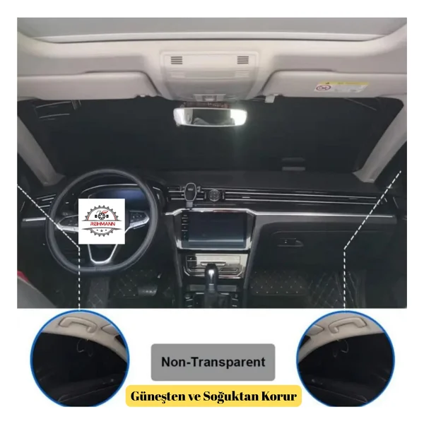 REIHMANN Chery Fx 2022-2023-2024-2025 Buzlanma Önleyici Araba Cam Üstü Kar Örtüsü Su Geçirmez Ön/yan Cam Koruma/oto Güneşlik - Görsel 5