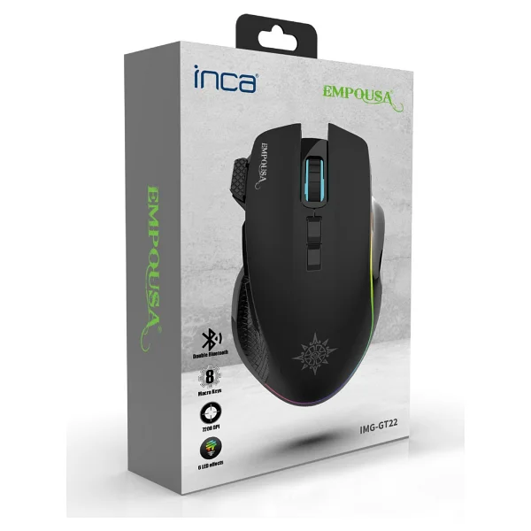 Inca IMG-GT22 Şarjlı Optik Kablolu/Kablosuz Oyuncu Mouse - Görsel 8