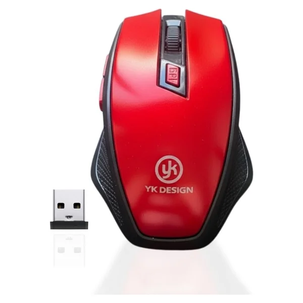 YK Design YK-MS6300 Kırmızı Kablosuz Mouse - Görsel 6