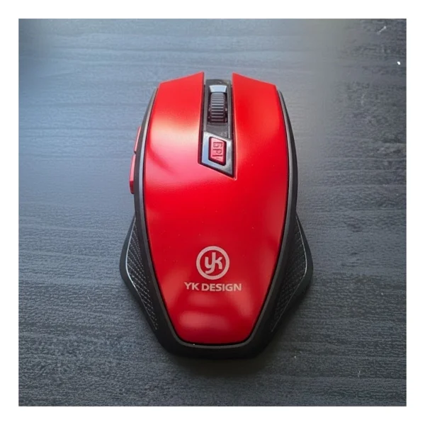 YK Design YK-MS6300 Kırmızı Kablosuz Mouse - Görsel 3