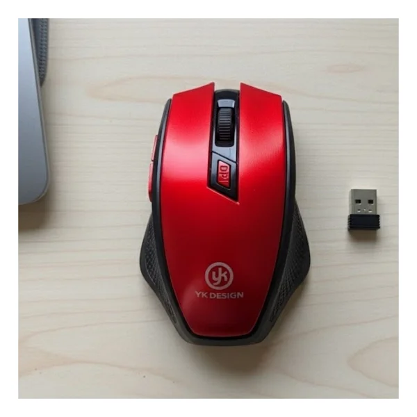 YK Design YK-MS6300 Kırmızı Kablosuz Mouse - Görsel 5