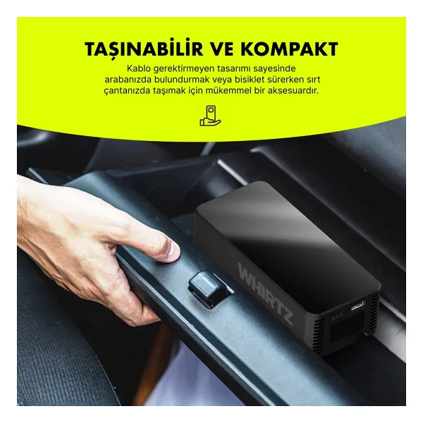 Whirtz Taşınabilir Şarjlı Araç Kompresörü - Görsel 8