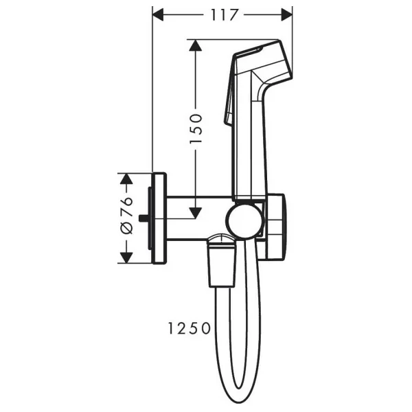 Hansgrohe Bidette Ecosmart S 29232140 Mat Bronz Taharet Seti - Görsel 2