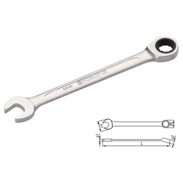 İzeltaş 0340 21 mm Kombine Cırcır Anahtar - Görsel 2