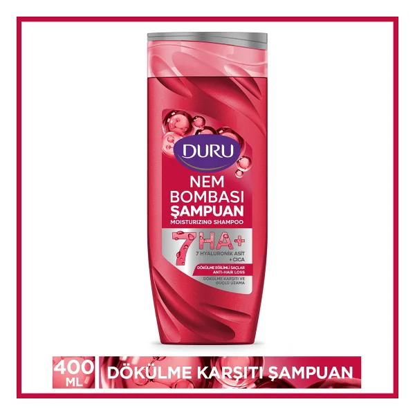 Duru Nem Bombası 400 ml Saç Dökülmesine Karşı Şampuan - Görsel 2