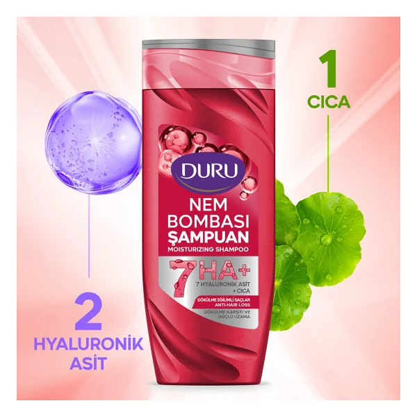 Duru Nem Bombası 400 ml Saç Dökülmesine Karşı Şampuan - Görsel 3