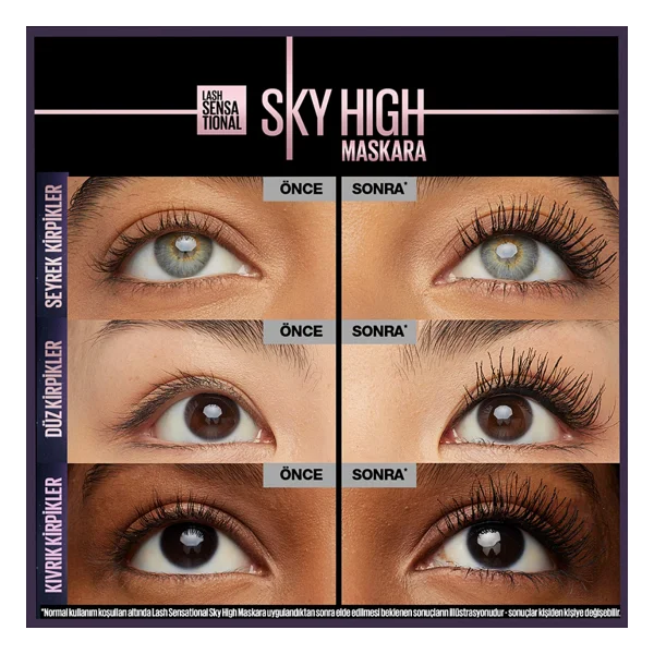 Maybelline New York Lash Sensational Sky High Plum Twilight Maskara - Görsel 5