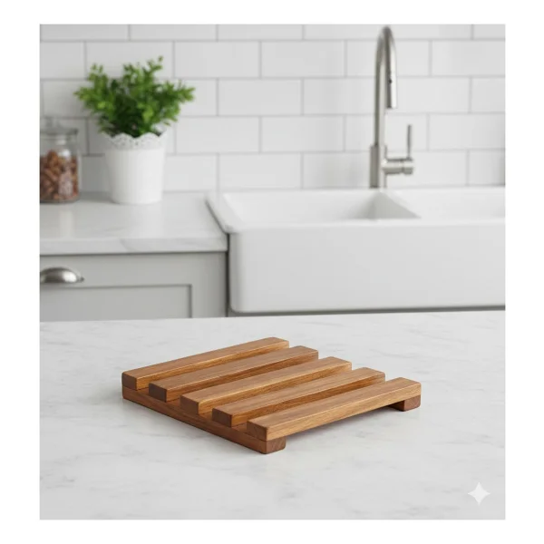 Artı Woods Doğal Ahşap Nihale Açık Ceviz Isıya Dayanıklı Mutfak Tezgah Koruyucu ve Altlık & Dekoratif Sunumluk - Görsel 4