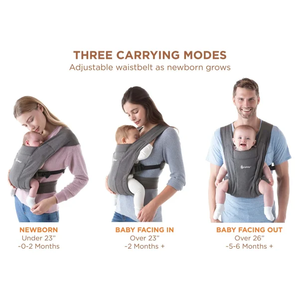 Ergobaby Embrace Heather Grey Kanguru - Görsel 6