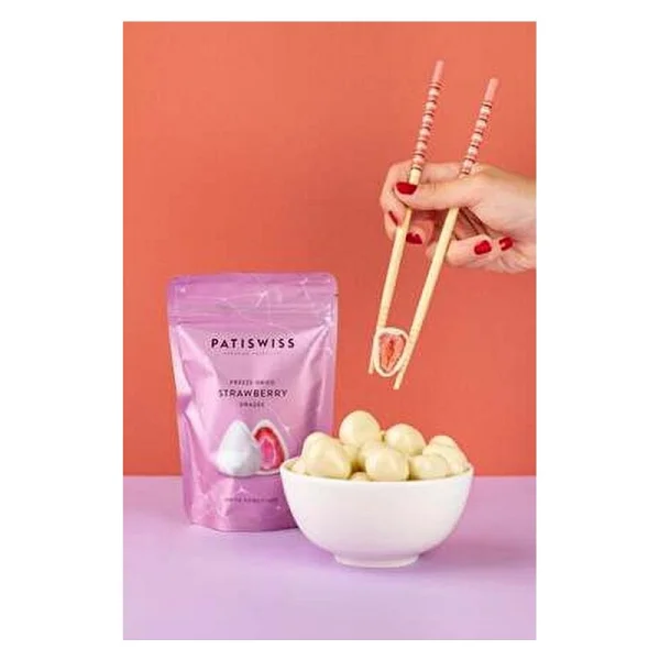 Patiswiss Beyaz Çikolata Kaplı Çilek Draje 80 gr - Görsel 4