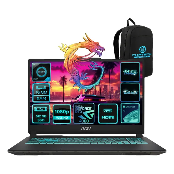 MSI Cyborg 15 A13VE-1252XTR i5-13420H 16 GB 512 GB SSD RTX4050 15.6" Full HD Gaming Laptop - Görsel 9