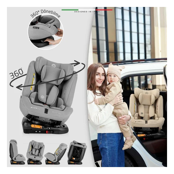 Elele ModenaFix 2 360° Dönebilen Isofixli 0-36 kg Oto Koltuğu - Görsel 2