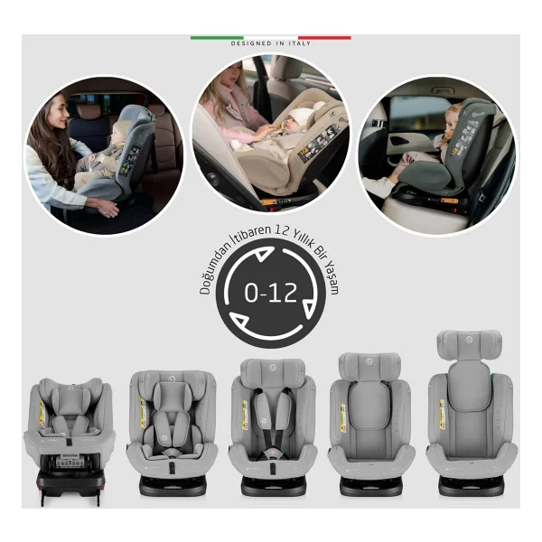 Elele ModenaFix 2 360° Dönebilen Isofixli 0-36 kg Oto Koltuğu - Görsel 3