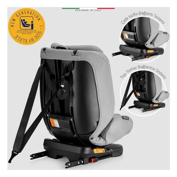 Elele ModenaFix 2 360° Dönebilen Isofixli 0-36 kg Oto Koltuğu - Görsel 6
