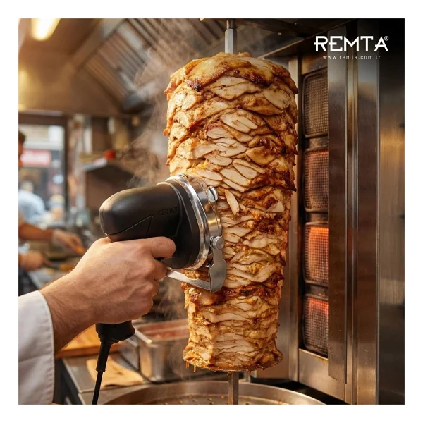 Remta Döner Kesme Makinası 10 Cm Elektrikli Döner Bıçağı - Görsel 2