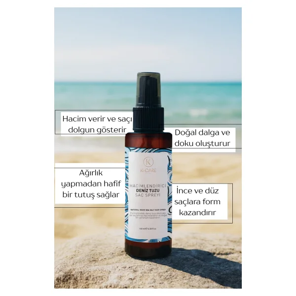 K K-Care Cosmetics Hacimlendirici Deniz Tuzu 100 ml Saç Spreyi - Görsel 4