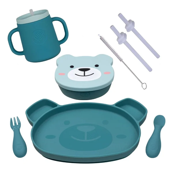 Tum Tum Silikon Beslenme Seti (7 Parça) - Boris Bear - . - Görsel 5