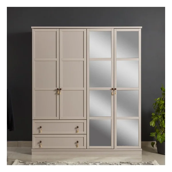 Edsy Home Doru 4 Kapaklı Dolap - Bej - Görsel 8
