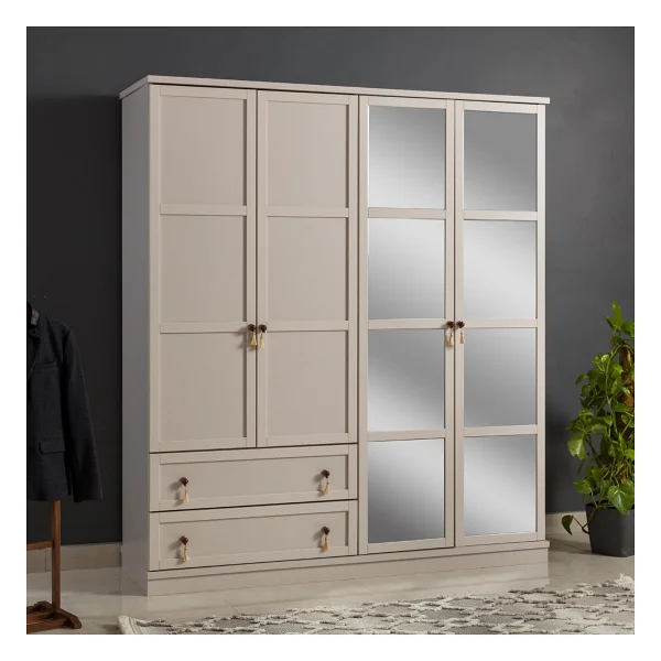 Edsy Home Doru 4 Kapaklı Dolap - Bej - Görsel 2