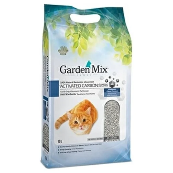 Gardenmix Aktif Karbonlu İnce Taneli 10 lt Bentonit Kedi Kumu - Görsel 2