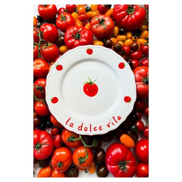 Rakle X Bengi Kurtcebe Pomodoro 28 cm 4'lü Servis Tabağı - Görsel 4