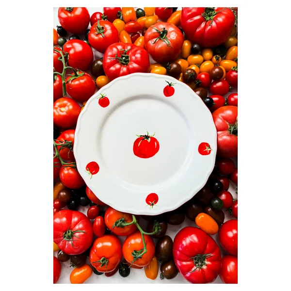 Rakle X Bengi Kurtcebe Pomodoro 28 cm 4'lü Servis Tabağı - Görsel 5