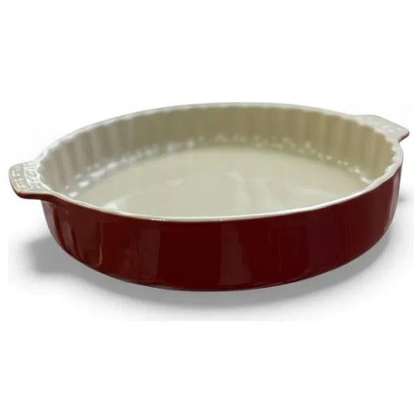 Staub İthal Sremik Kırmızı Fırın Kabı Yuvarlak 30 Cm Kırmızı - Görsel 3
