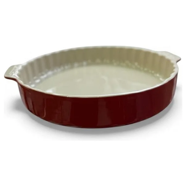 Staub İthal Sremik Kırmızı Fırın Kabı Yuvarlak 30 Cm Kırmızı - Görsel 2