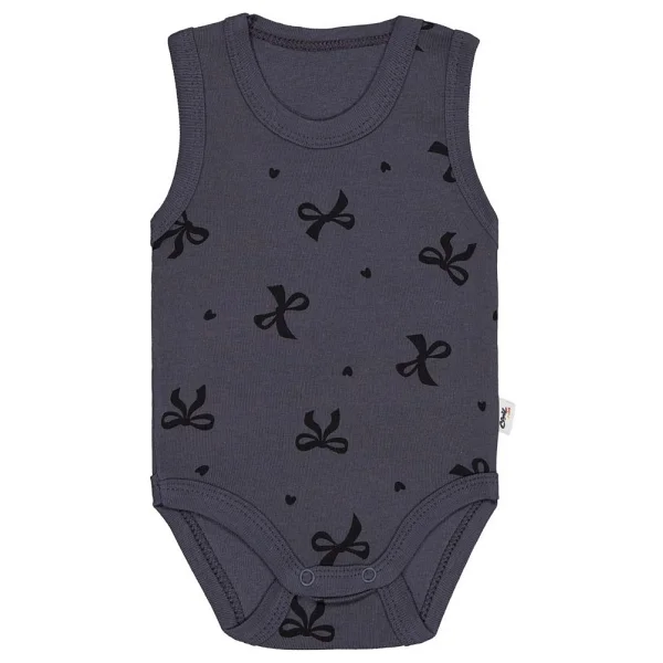 Civil Baby Fiyonk Empirme 1-36 Ay Çıtçıtlı Badi - Gri 3-6 Ay - Görsel 5