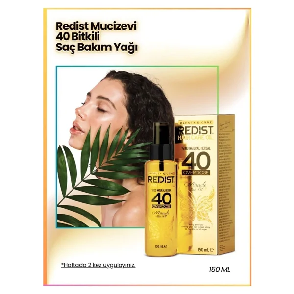 Redist Overdose 40 Bitkili 150 ml Saç Bakım Yağı - Görsel 4