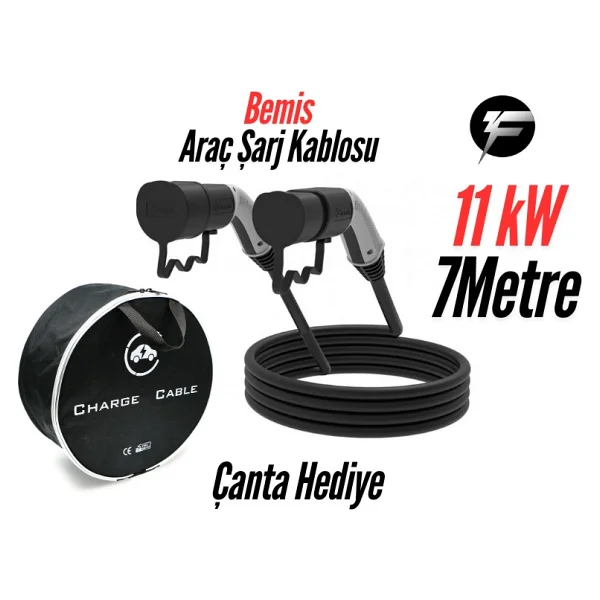 Bemis BEV-5020-1207 Tip 2 11 kW 7 m Elektrikli Araç Şarj Kablosu - Görsel 2