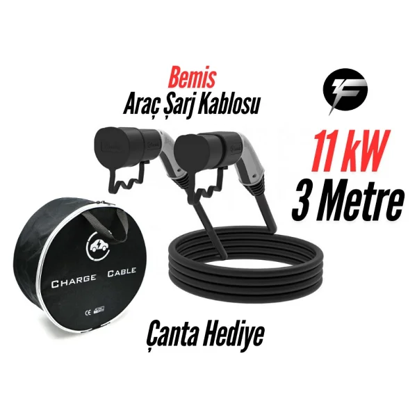 Bemis BEV-5020-1203 Tip 2 11 kW 3 m Elektrikli Araç Şarj Kablosu - Görsel 2