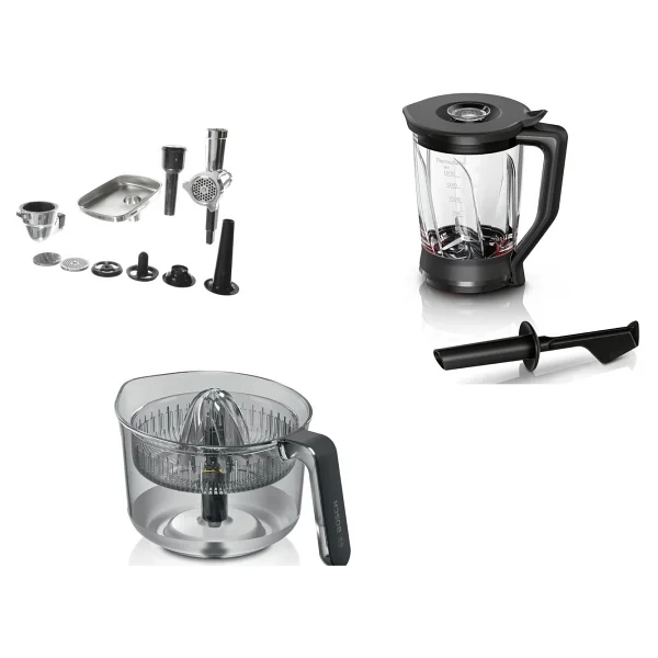 Bosch Optimum Mutfak Şefleri 8-9 Serilerine Uyumlu Kıyma Çekme-Cam Blender Aparatı-Narenciye Sıkacağı Aparatı 3lü Set - Görsel 6
