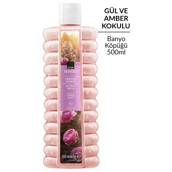 Avon L'Amour Sunrise Gül ve Kehribar Kokulu 500 ml Banyo Köpüğü - Görsel 2