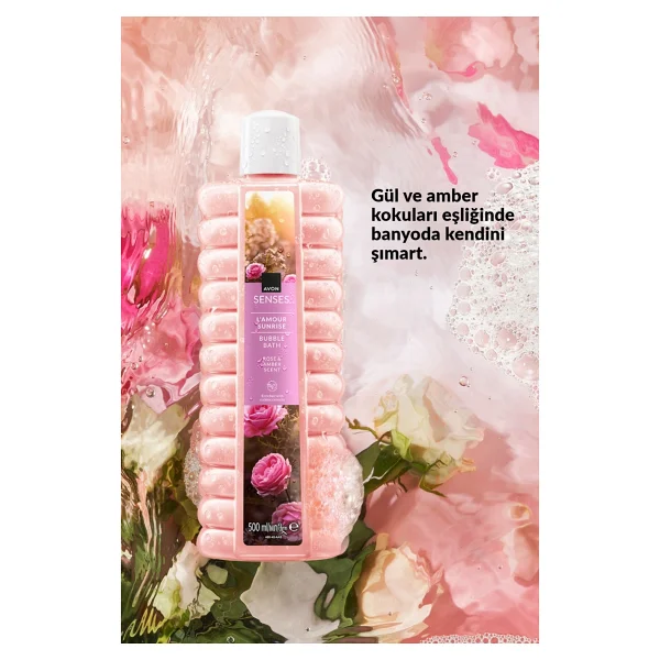 Avon L'Amour Sunrise Gül ve Kehribar Kokulu 500 ml Banyo Köpüğü - Görsel 3