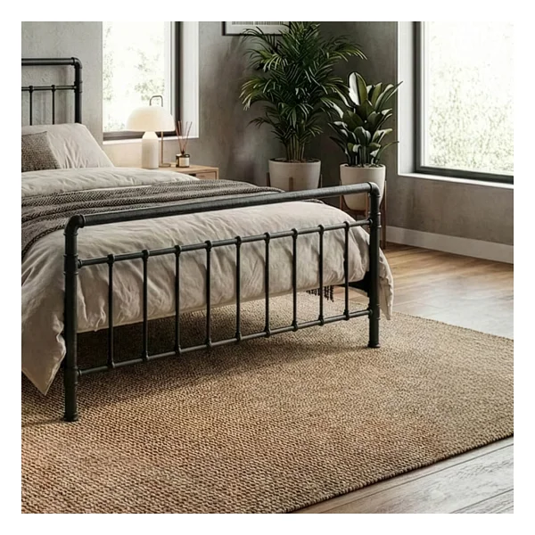 Unimet Odin Metal Karyola - Siyah - Konik Geçme - Konfor Destekli Latalı - 140x190/140x200/160x200/180x200 - 160 x 200 cm - Görsel 3