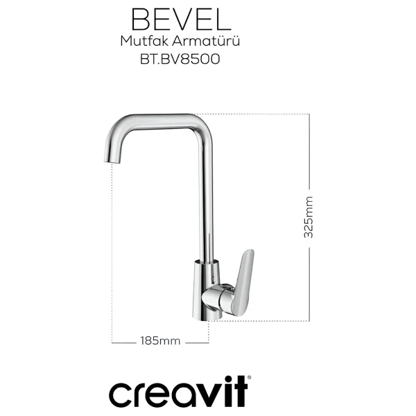 Creavit Bevel BV8500 Mutfak Bataryası - Görsel 8