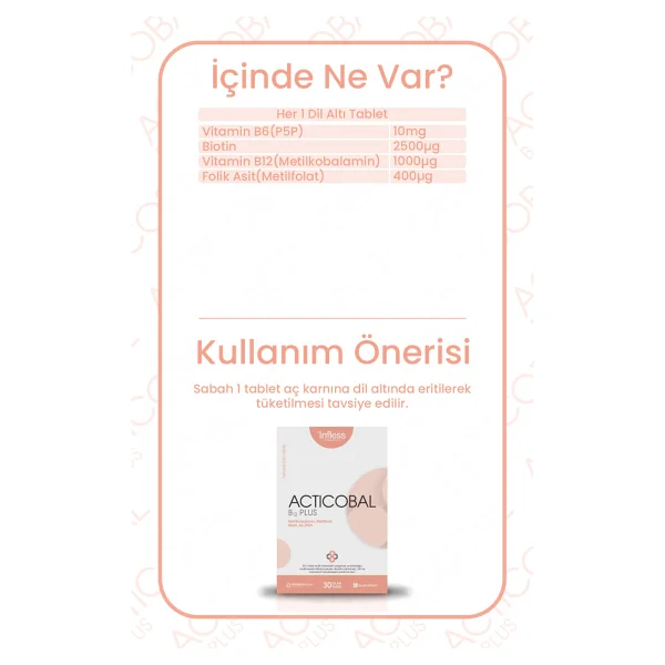 Infless Acticobal B12 Plus 30 Dil Altı Tablet - Görsel 7