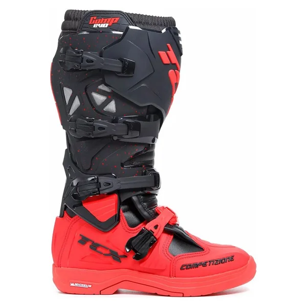 TCX Comp Evo 2 Michelin Siyah-Kırmızı Motosiklet Ayakkabısı - Görsel 4