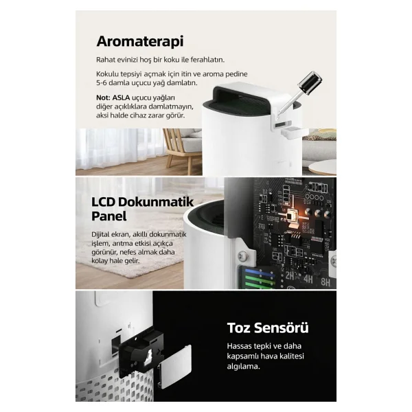 Kurutek HEPA+ CARBON Smart HT50 Hava Temizleyici - Görsel 3