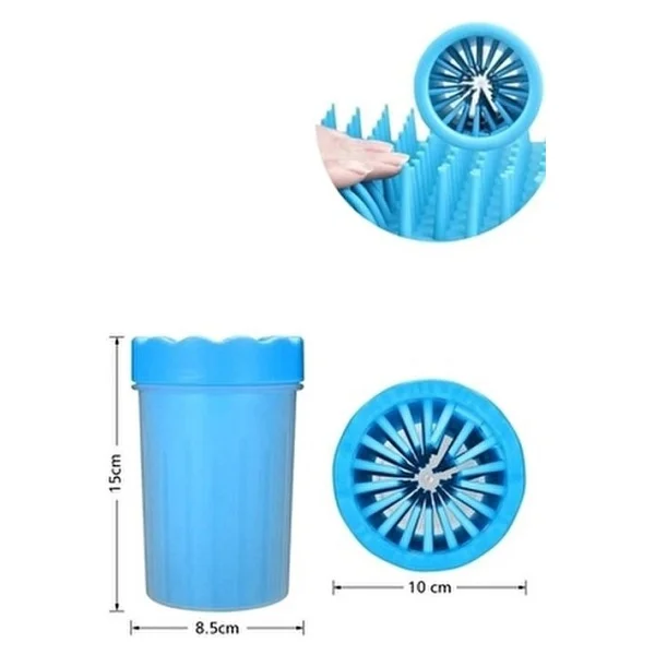 Epilons Silikon Jel Fırçalı Kedi Köpek Pati Ayak Yıkama Temizleme Kovası (küçük) - Görsel 7