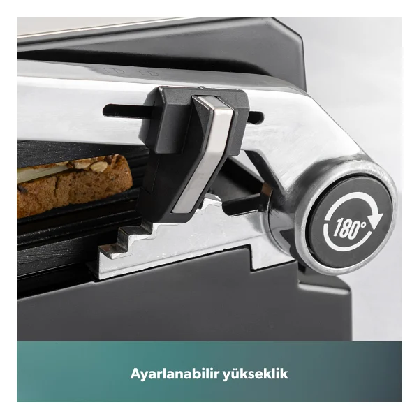 Homend Grilliant 1344H Inox 2000 W Izgara ve Tost Makinesi - Görsel 7
