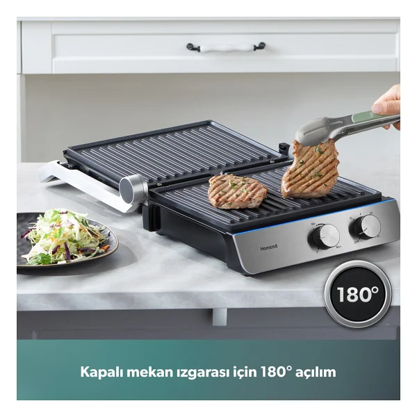 Homend Grilliant 1344H Inox 2000 W Izgara ve Tost Makinesi - Görsel 9