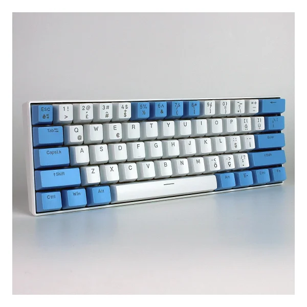 Apera H61K Mini Mekanik Kablolu Gaming Oyuncu Klavye Türkçe Q Blue Switch 12 Ad Rgb LED Işık Modlu 61 Tuşlu - Mavi - Görsel 3