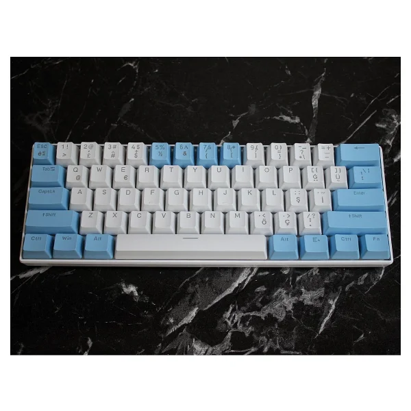 Apera H61K Mini Mekanik Kablolu Gaming Oyuncu Klavye Türkçe Q Blue Switch 12 Ad Rgb LED Işık Modlu 61 Tuşlu - Mavi - Görsel 4